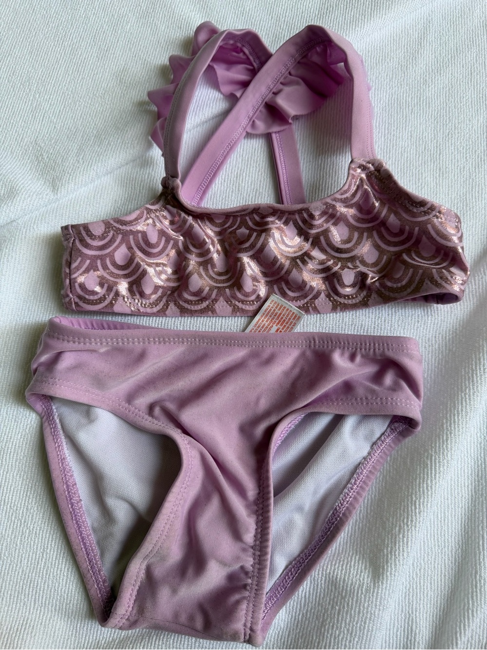Cat & Jack Lilac Ruffle Strap Two-Piece Swim Set